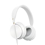 Plugged Crown Series Headphones, White/Rose