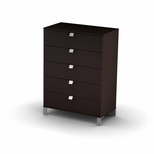 South Shore Furniture, Cakao Collection, 5 Drawer Chest, Chocolate
