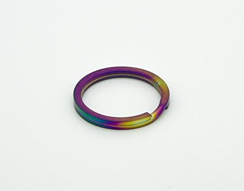 Urban Operators Titanium 1-Inch Anodized Keyring - Rainbow