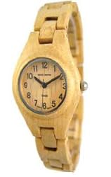 Tense Solid Light Maple Wood Watch Hypo-Allergenic Bracelet L7509M