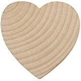 Wood Heart 1-3/4 Inch, Natural Unfinished Wooden Heart Cutout Shape (1.75 inch), Wood Hearts (1-3/4" Tall x 1/4" Thick) - Bag of 100