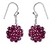NOVICA Handmade .925 Sterling Silver Garnet Cluster Earrings from Stainless Steel Red Dangle Beaded Sangria Birthstone [1.4 in L x 0.6 in W] 'Berries'
