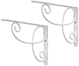 Decopolitan 26615 Loop Pair Bracket Pair for Shelves, White
