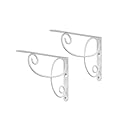 Decopolitan 26615 Loop Pair Bracket Pair for Shelves, White