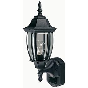 Click here to buy Heath Zenith SL-4192-BK Six-Sided Die-Cast Aluminum Lantern, Black with Beveled Glass by Heath/Zenith.