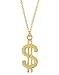 Gold Costume Pimp Gangsta Gangster Dollar $ Necklace