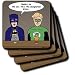 Search : Super Hero Parody with Batman and Green Lantern at the bar - Set Of 4 Coasters - Soft