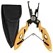 New Gone Fishing Titanized Fisherman Pliers W/ Braid Cutter Molded Plastic Grips Braid Cutter