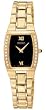 Seiko Diamond Gold-tone Steel Black Ladies Watch SUJE82