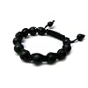 Black 12mm Macrame Shamballa Beaded Bracelet