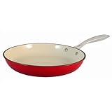 Le Chef Enamel Light Cast Iron Red Fry Pan 11-Inch, on Sale!