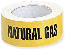 Pipe Marker, Natural Gas, Yellow 2X90FT NATUR
