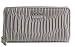 Coach Grey Gathered Leather Madison Accordion Zip Around Wallet Clutch - Coach 44370GRY
