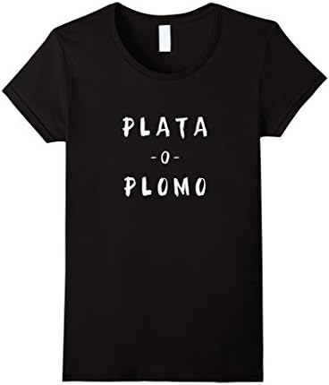 Women's Plata O Plomo Tshirt Medium Black