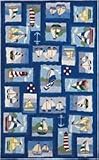8' x 10' Rectangular Accents Blue Boats by 828 Rugs International Accents Collection CCL25