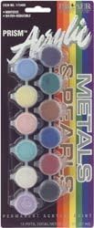 Bulk Buy: Palmer Prism Colors Paint Set 12 Pots Metals & Pearls 179406 (3-Pack)