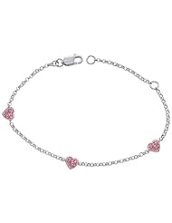 Disney® Heart Genuine Light Pink Sapphire Bracelet