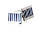 European Enamel Shades of Blue Rectangular Cufflinks in Rhodium Silver Setting
