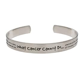 What Cancer Cannot Do Stainless Steel Cuff Bracelet. Cancer Awareness Bracelet