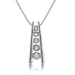 Diamond Journey Pendant in Fine Sterling Silver