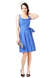 Pleated Fit & Flare Dress