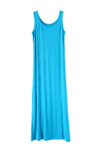 Tonwhar® Women's Girls' Soft Modal Cotton Long Slim Tank Dress