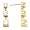 14K Yellow Gold Three-Stone Diamond Earrings - 2.00 Ct. (ALSO AVAILABLE WITH GEMSTONES)