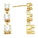 14K White or Yellow Gold Three-Stone Diamond Earrings - 1.00 Ct., 1.50 Ct. or 2.00 Ct. (ALSO AVAILABLE WITH GEMSTONES)