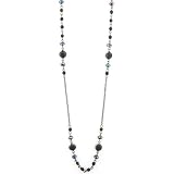 Jewel Tone Channels Jet Hues Long Necklace