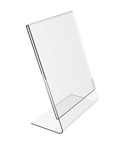 Source One 6-Pack 8.5 x 11 Acrylic Slanted Sign Holders (SB-8511-6)