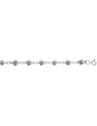 Sterling Silver Sun Charm Bracelet, 1/4 inch wide