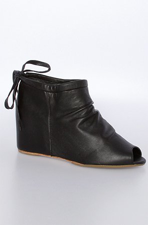 80%20 The Georgie Handkerchief Tie Hidden Wedge in Black Leather,Shoes for Women from 80%20
