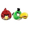 Angry Birds 5 GREEN TOUCAN BOOMERANG BIRD BIG BRO Red Bird Mini Plush with SOUND Set of 2