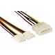 Y-Kabel Stromkabel Floppy / FDD 4-Pol 5,25