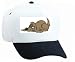White Cap with small, brown, hound, dog