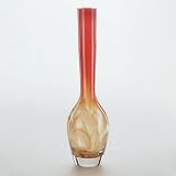 Waterford Crystal Evolution Red & Amber Stem Vase 24"