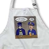 Rich Diesslins Funny General Cartoons - Super Hero Parody with Batman and Chief Ohara at the bar - Aprons