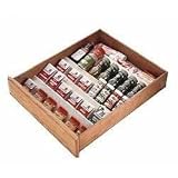 Wide Spice Rack Insert for Drawers (White) (1h x 16w x 21L)