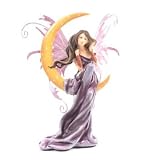 Dream Fairy on a Cresent Moon Statue