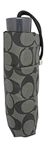 Coach Signature Mini Umbrella Silver/Black Grey/Black F63365

