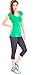 Woman Green Plain T-Shirt Round V-Neck Cap Sleeves, Cotton Spandex