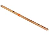 Windsong Bamboo Flute, Smooth-cut Finish with Rosewood & Ivory Ends, Key of D