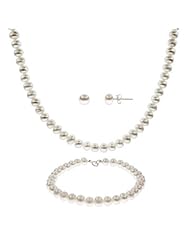 6mm Freshwater Pearl Necklace, Bracelet & Earring Set