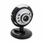 USB 6 LED PC Webcam Camera plus + Night Vision MSN, ICQ, AIM, Skype, Net Meeting and compatible with Win 98 / 2000 / NT / Me / XP / Vista