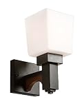 Artcraft Lighting AC819 Country Chic Wall Sconce Light, Black-Accented Mid-Tone Pine