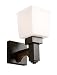 Artcraft Lighting AC819 Country Chic Wall Sconce Light, Black-Accented Mid-Tone Pine