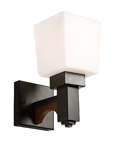 Artcraft Lighting AC819 Country Chic Wall Sconce Light, Black-Accented Mid-Tone Pine