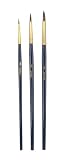Darice Red Sable Art Brush Set, Size 1, 3 and 5
