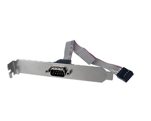 StarTech 9 Pin Serial Male to 10 Pin IDC Motherboard Header Slot Plate Adapter