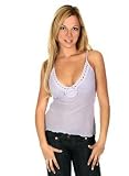 Womens Crochet Accent Cami Top